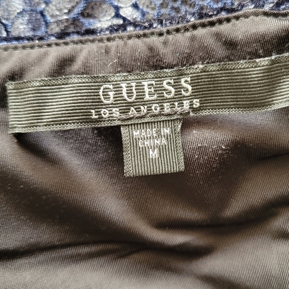 Guess Skirt with Slit, Size M, Blue/Black - Picture 3 of 3